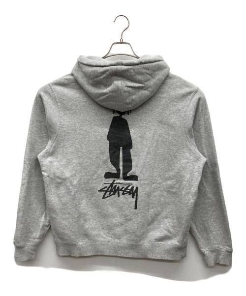 stussy（ステューシー）stussy (ステューシー) プルオーバーパーカー グレー サイズ:Mの古着・服飾アイテム