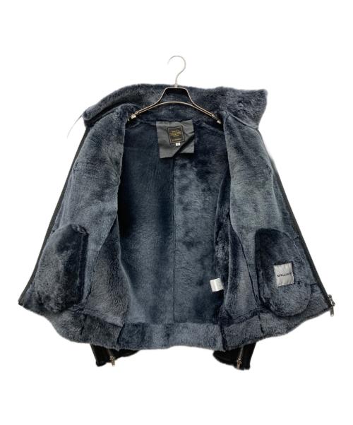 BUFFALO BOBS（バッファローボブズ）BUFFALO BOBS (バッファローボブズ) ムートンレザージャケット ブラック サイズ:3の古着・服飾アイテム