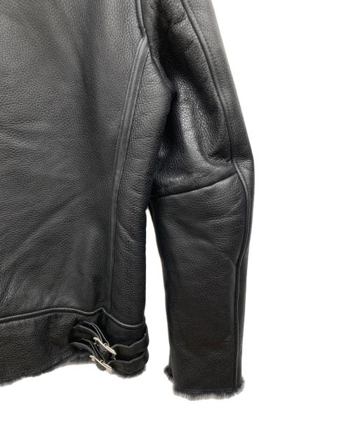 BUFFALO BOBS（バッファローボブズ）BUFFALO BOBS (バッファローボブズ) ムートンレザージャケット ブラック サイズ:3の古着・服飾アイテム
