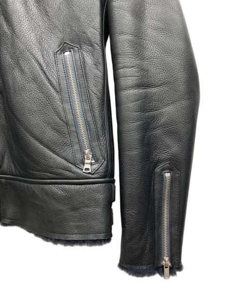 BUFFALO BOBS（バッファローボブズ）BUFFALO BOBS (バッファローボブズ) ムートンレザージャケット ブラック サイズ:3の古着・服飾アイテム