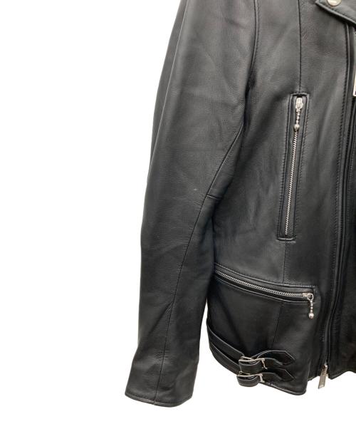 BUFFALO BOBS（バッファローボブズ）BUFFALO BOBS (バッファローボブズ) ダブルライダースジャケット ブラック サイズ:3の古着・服飾アイテム