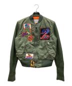 DIAMOND DOGSダイアモンドドッグス）の古着「MA-1ジャケット」｜カーキ