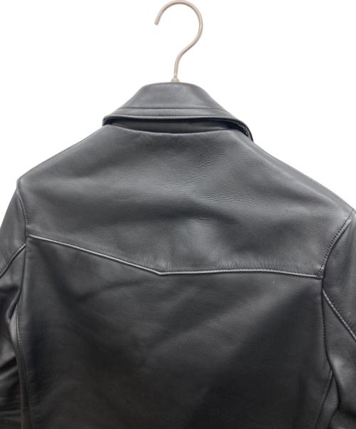 666（666）666 (666) レザーライダースジャケット ブラック サイズ:36の古着・服飾アイテム