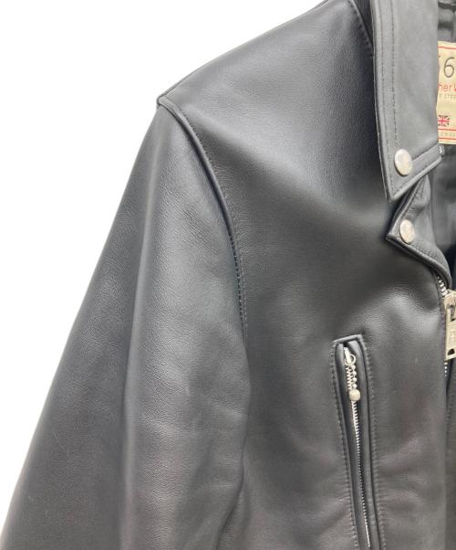 666（666）666 (666) レザーライダースジャケット ブラック サイズ:36の古着・服飾アイテム