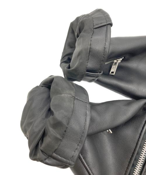 666（666）666 (666) レザーライダースジャケット ブラック サイズ:36の古着・服飾アイテム