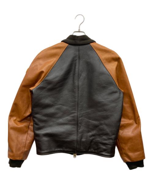 VANSON（バンソン）VANSON (バンソン) レザースタジアムジャケット ブラウン サイズ:34の古着・服飾アイテム