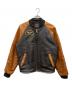 VANSON（バンソン）の古着「レザースタジアムジャケット」｜ブラウン