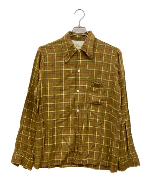 ARROW（アロー）ARROW (アロー) 60s-70s レーヨンチェックシャツ グリーン サイズ:15-M-15 1/2の古着・服飾アイテム