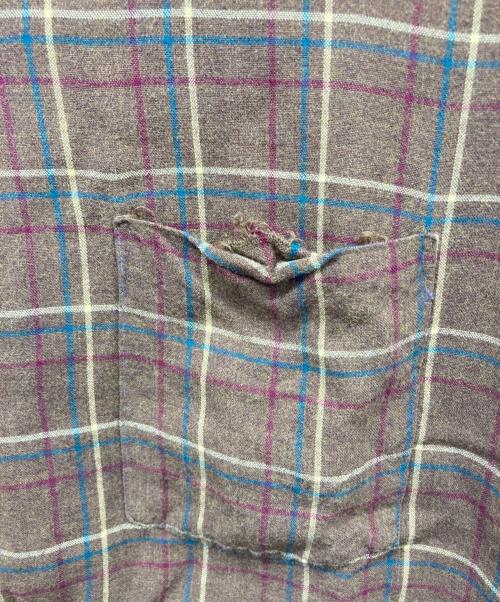 ARROW（アロー）ARROW (アロー) 60s-70s レーヨンチェックシャツ グリーン サイズ:15-M-15 1/2の古着・服飾アイテム