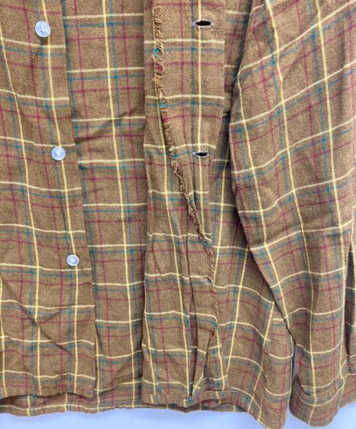 ARROW（アロー）ARROW (アロー) 60s-70s レーヨンチェックシャツ グリーン サイズ:15-M-15 1/2の古着・服飾アイテム