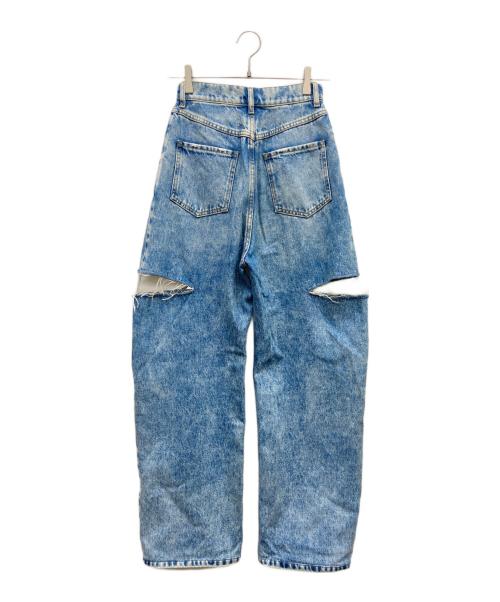 Maison Margiela（メゾンマルジェラ）Maison Margiela (メゾンマルジェラ) CUTOUT DENIM TROUSERS インディゴ サイズ:36の古着・服飾アイテム