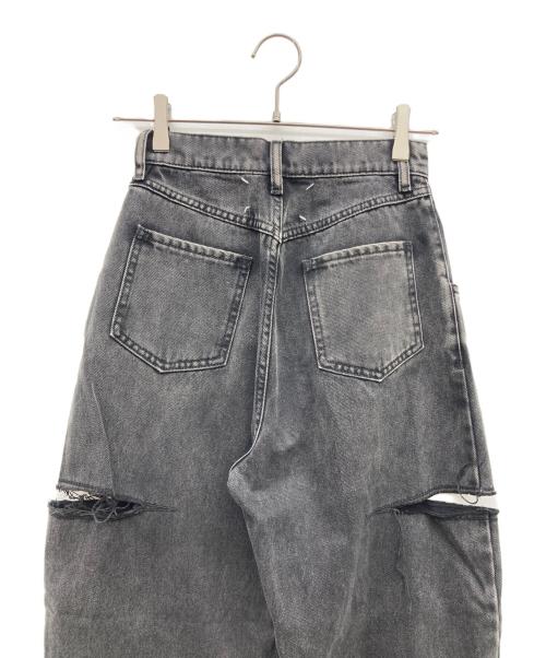 Maison Margiela（メゾンマルジェラ）Maison Margiela (メゾンマルジェラ) SLASH DETAIL CUT OUT JEANS DENIM ブラック サイズ:36の古着・服飾アイテム