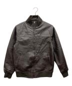 WOOLRICHウールリッチ）の古着「レザートラックジャケット」｜ブラウン