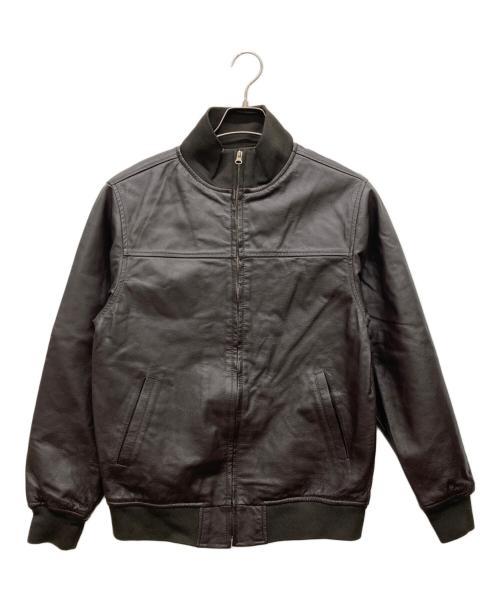 WOOLRICH（ウールリッチ）WOOLRICH (ウールリッチ) レザートラックジャケット ブラウン サイズ:M C88-96,T165-175の古着・服飾アイテム