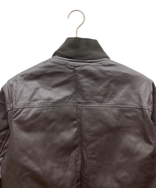 WOOLRICH（ウールリッチ）WOOLRICH (ウールリッチ) レザートラックジャケット ブラウン サイズ:M C88-96,T165-175の古着・服飾アイテム
