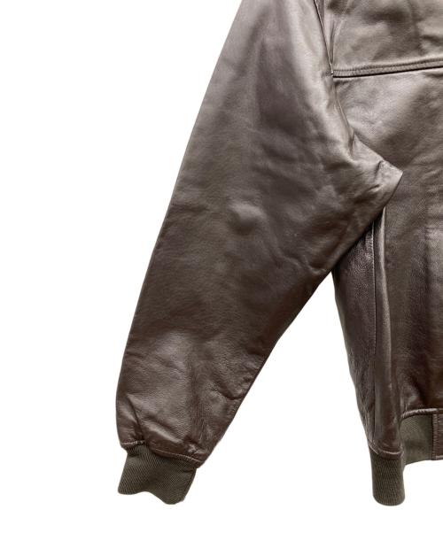 WOOLRICH（ウールリッチ）WOOLRICH (ウールリッチ) レザートラックジャケット ブラウン サイズ:M C88-96,T165-175の古着・服飾アイテム