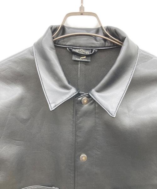 orSlow（オアスロウ）orSlow (オアスロウ) COVERALL LEATHER JACKET COAT ブラック サイズ:JPN (4)XLの古着・服飾アイテム