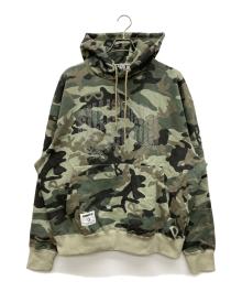 BILLIONAIRE BOYS CLUB（ビリオネアボーイズクラブ）の古着「Rhinestone Cotton Hoodie」｜カーキ