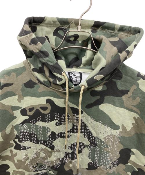 BILLIONAIRE BOYS CLUB（ビリオネアボーイズクラブ）BILLIONAIRE BOYS CLUB (ビリオネアボーイズクラブ) Rhinestone Cotton Hoodie カーキ サイズ:XLの古着・服飾アイテム
