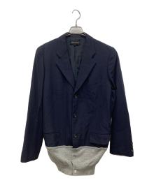 COMME des GARCONS（コムデギャルソン）の古着「ドッキングテーラードジャケット シナジー期」｜ネイビー