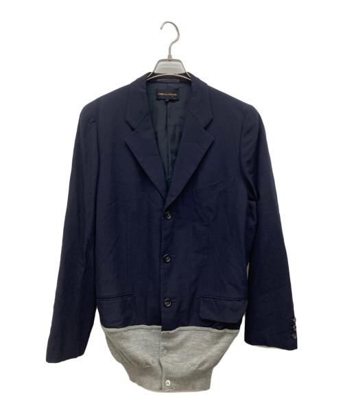 COMME des GARCONS（コムデギャルソン）COMME des GARCONS (コムデギャルソン) ドッキングテーラードジャケット シナジー期 ネイビー サイズ:Mの古着・服飾アイテム