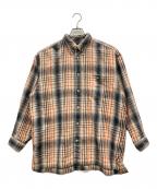 IM ISSEY MIYAKEアイエムイッセイミヤケ）の古着「コットンウールチェックシャツ」｜ベージュ×グレー×レッド