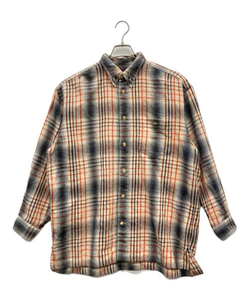 IM ISSEY MIYAKE（アイエムイッセイミヤケ）im ISSEY MIYAKE (アイエムイッセイミヤケ) コットンウールチェックシャツ ベージュ×グレー×レッド サイズ:Lの古着・服飾アイテム