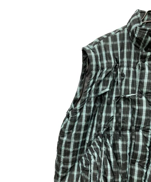 MAISON SPECIAL（メゾンスペシャル）MAISON SPECIAL (メゾンスペシャル) チェックリボンバファーブルゾン ブラック×ミント サイズ:FREEの古着・服飾アイテム