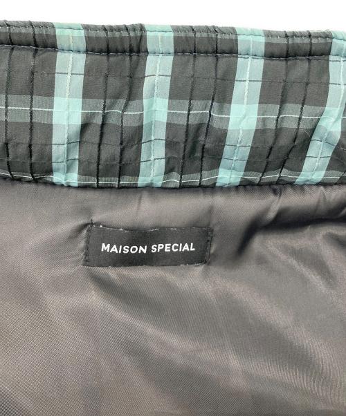 MAISON SPECIAL（メゾンスペシャル）MAISON SPECIAL (メゾンスペシャル) チェックリボンバファーブルゾン ブラック×ミント サイズ:FREEの古着・服飾アイテム