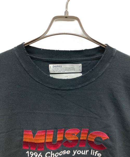 DAIRIKU（ダイリク）DAIRIKU (ダイリク) MUSIC Tee ブラック サイズ:Fの古着・服飾アイテム