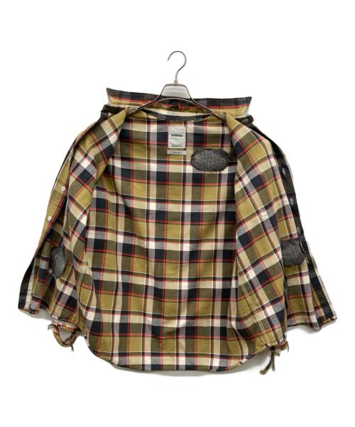 BOWWOW（バウワウ）BOWWOW (バウワウ) ダメージ加工チェックネルシャツ ベージュ サイズ:MEDIUMの古着・服飾アイテム