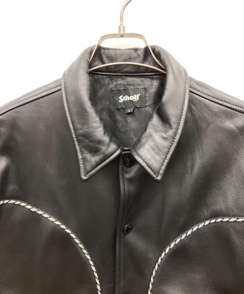 Schott（ショット）Schott (ショット) WESTERN LEATHER JACKET ブラック サイズ:Ｌの古着・服飾アイテム