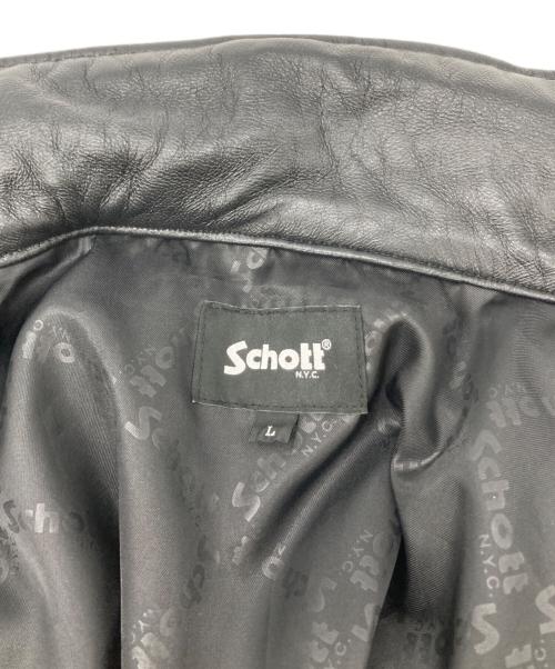 Schott（ショット）Schott (ショット) WESTERN LEATHER JACKET ブラック サイズ:Ｌの古着・服飾アイテム
