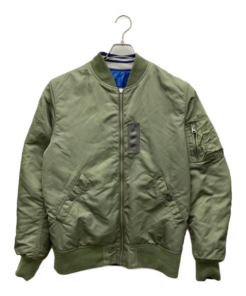 ALPHA（アルファ）ALPHA (アルファ) リバーシブルスカジャン ブルー×カーキ サイズ:MEDIUM C88-96,T165-175の古着・服飾アイテム