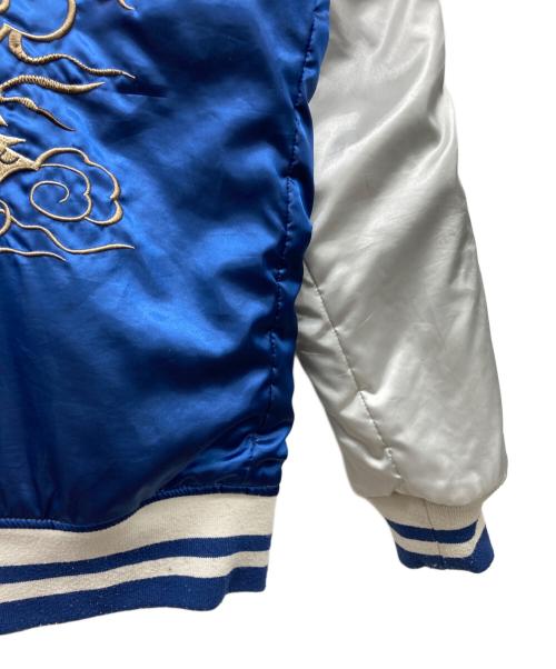 ALPHA（アルファ）ALPHA (アルファ) リバーシブルスカジャン ブルー×カーキ サイズ:MEDIUM C88-96,T165-175の古着・服飾アイテム