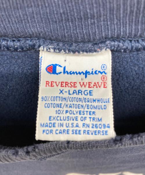 Champion REVERSE WEAVE（チャンピオン リバース ウィーブ）Champion REVERSE WEAVE (チャンピオン リバース ウィーブ) 90s リバースウィーブスウェット VIRGINIA ネイビー サイズ:X-LARGEの古着・服飾アイテム