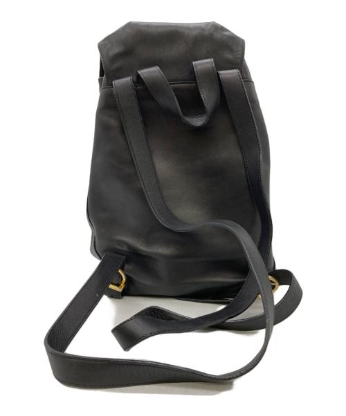 Salvatore Ferragamo（サルヴァトーレ フェラガモ）Salvatore Ferragamo (サルヴァトーレ フェラガモ) レザーリュック ブラックの古着・服飾アイテム