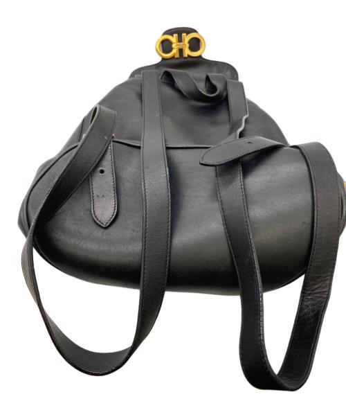 Salvatore Ferragamo（サルヴァトーレ フェラガモ）Salvatore Ferragamo (サルヴァトーレ フェラガモ) レザーリュック ブラックの古着・服飾アイテム