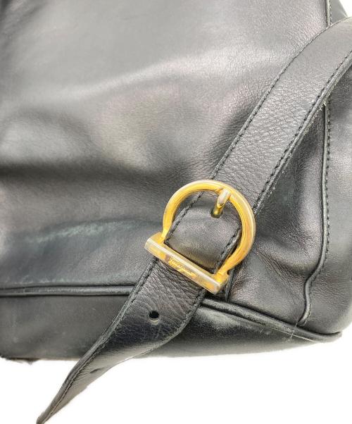 Salvatore Ferragamo（サルヴァトーレ フェラガモ）Salvatore Ferragamo (サルヴァトーレ フェラガモ) レザーリュック ブラックの古着・服飾アイテム