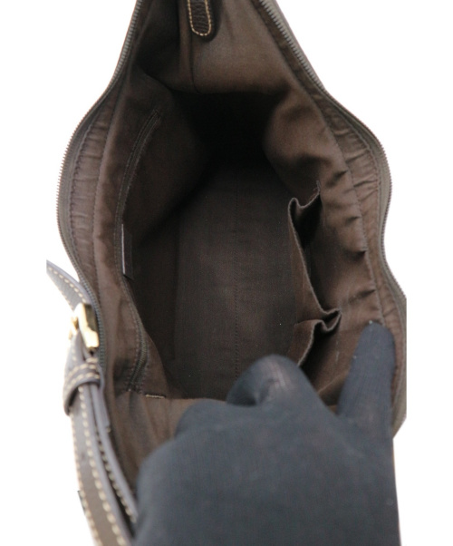 GUCCI（グッチ）GUCCI (グッチ) GGハンドバッグ ブラウン 339553 498879の古着・服飾アイテム