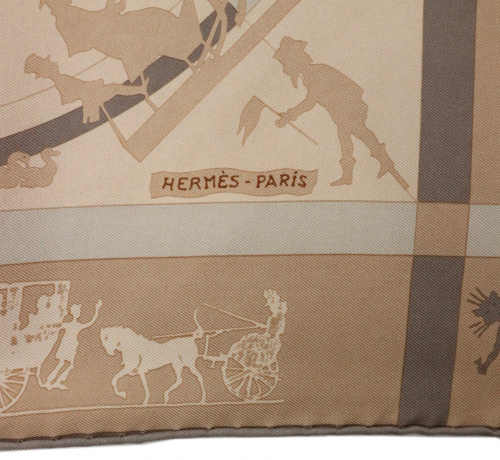 HERMES（エルメス）HERMES (エルメス) シルクスカーフ ベージュの古着・服飾アイテム