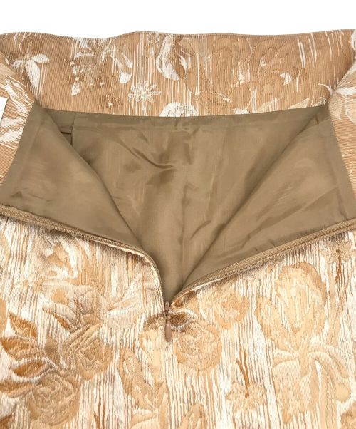 Mame Kurogouchi（マメクロゴウチ）Mame Kurogouchi (マメクロゴウチ) Hazy Floral Jacquard Mini Skirt ブラウン サイズ:2の古着・服飾アイテム