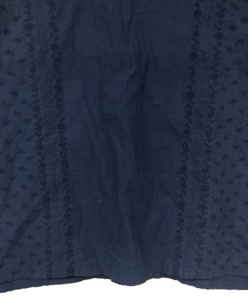 45R（フォーティファイブ・アール）45R (フォーティーファイブアール) 藍インドカディdeステッチ馬ブラウス ネイビー サイズ:2の古着・服飾アイテム