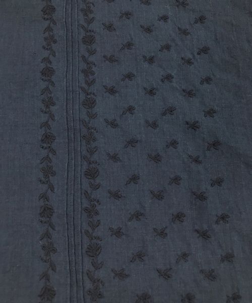 45R（フォーティファイブ・アール）45R (フォーティーファイブアール) 藍インドカディdeステッチ馬ブラウス ネイビー サイズ:2の古着・服飾アイテム