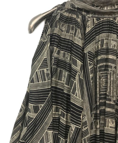 beautiful people（ビューティフルピープル）beautiful people (ビューティフルピープル) ジオメトリック柄ワンピース オリーブ サイズ:34の古着・服飾アイテム