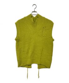 IRENE（アイレネ）の古着「Whole Garment Knit Vest/ホールガーメントニットベスト」｜イエロー
