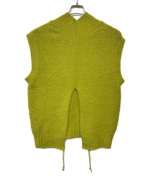 IRENE（アイレネ）IRENE (アイレネ) Whole Garment Knit Vest/ホールガーメントニットベスト イエロー サイズ:36の古着・服飾アイテム