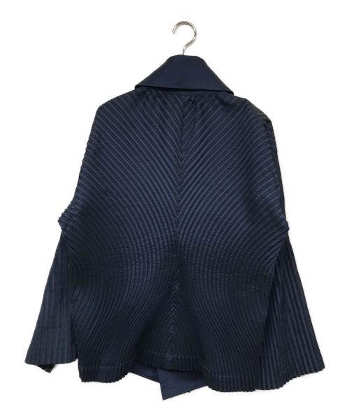 ISSEY MIYAKE（イッセイミヤケ）ISSEY MIYAKE (イッセイミヤケ) プリーツジャケット ネイビー サイズ:2の古着・服飾アイテム