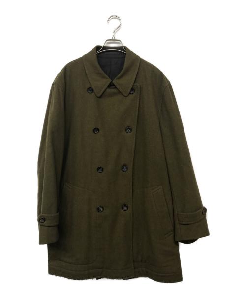 COMME des GARCONS HOMME PLUS（コムデギャルソンオムプリュス）COMME des GARCONS HOMME PLUS (コムデギャルソンオムプリュス) 94AW/縮絨期/カットオフPコート カーキ サイズ:Mの古着・服飾アイテム