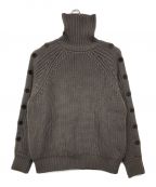 JOHN LAWRENCE SULLIVANジョン ローレンス サリバン）の古着「タートルネックボタンスリーブニットセーター」｜グレー
